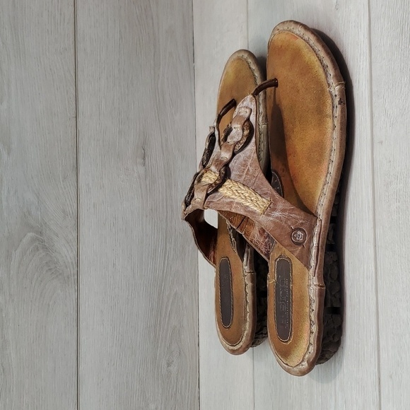 Born Women Gannet Comfort T strap Vintage Sandals shoes sz 8 - Picture 3 of 10